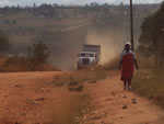 The dusty road to the village